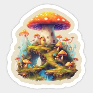 Happy Hippie Mushroom Magic Sticker